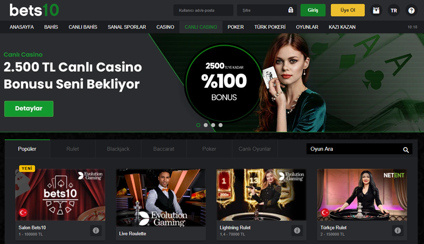 Bets10 casino giriş sayfası