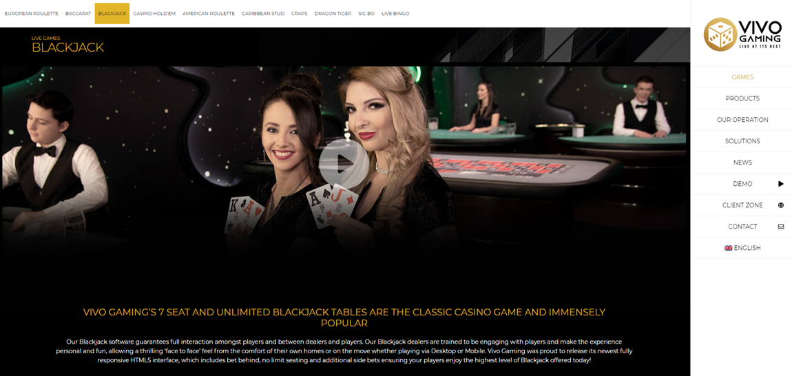 Vivo Gaming canlı casino